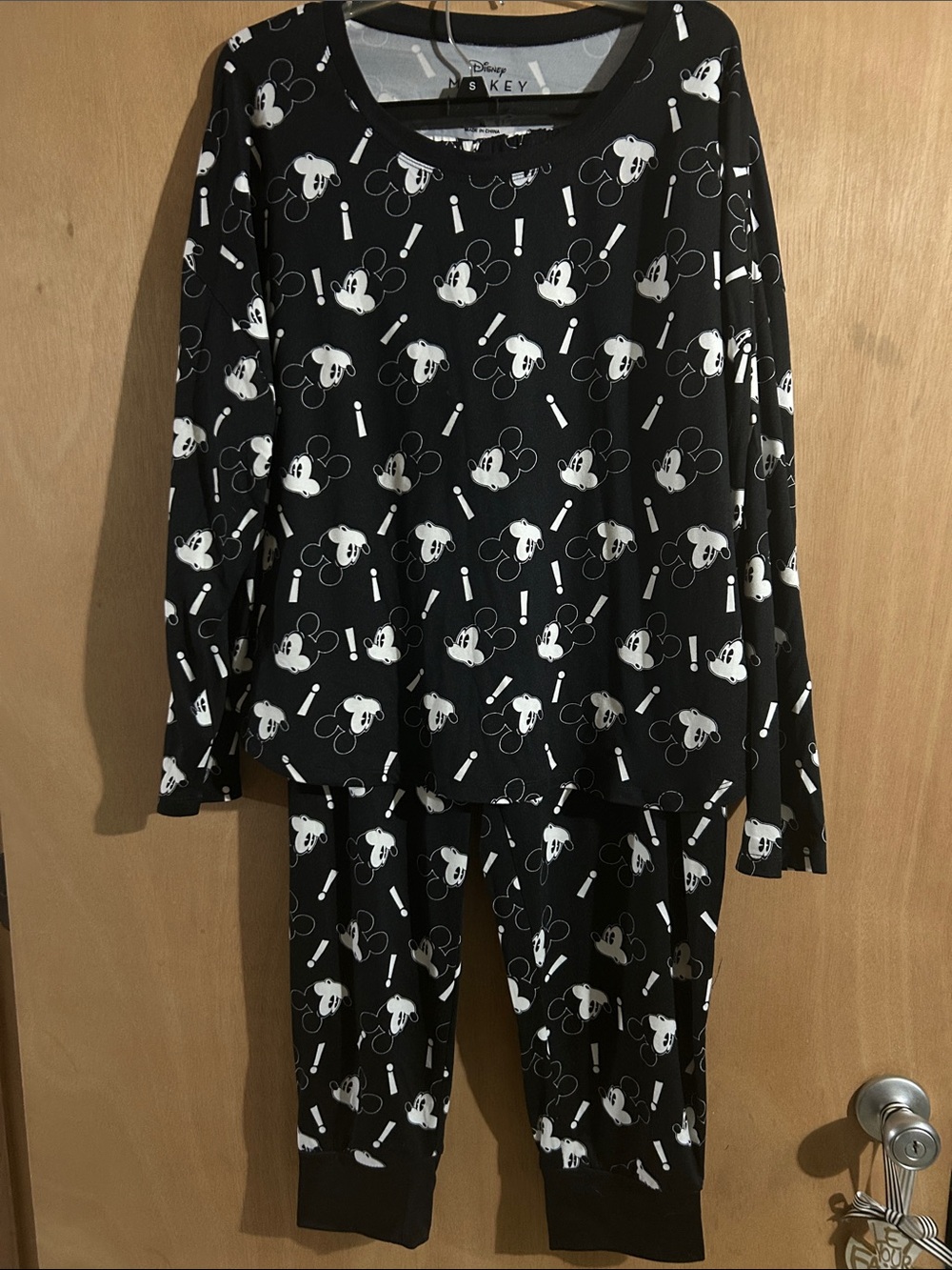 Disney Black and White Mickey Mouse Pajama Set